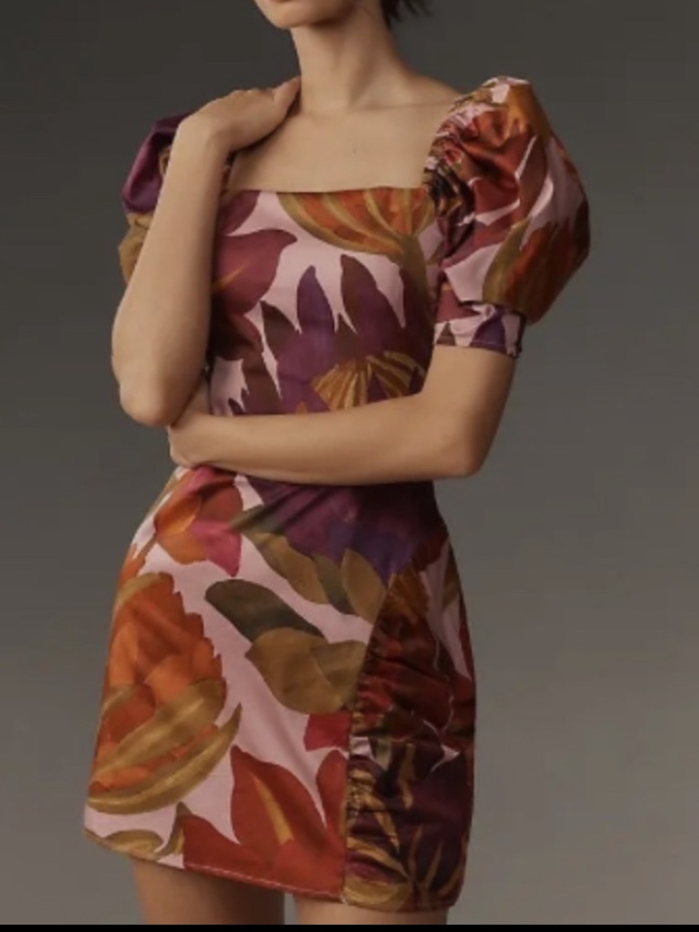 FARM RIO ANTHRO Puff Sleeve Mini Dress